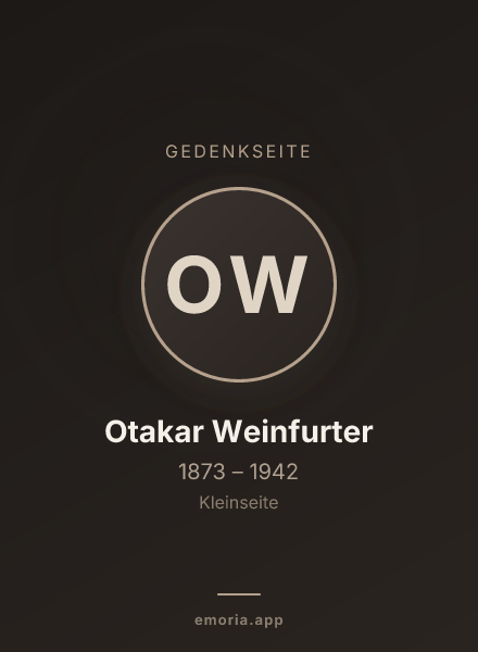 Gedenkportrait von Otakar Weinfurter