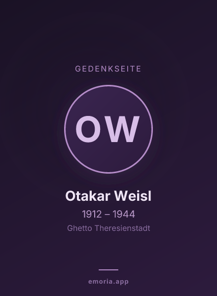 Gedenkportrait von Otakar Weisl