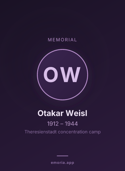 Memorial portrait of Otakar Weisl