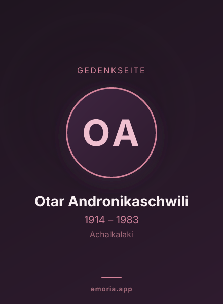 Gedenkportrait von Otar Andronikaschwili