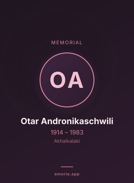 Memorial portrait of Otar Andronikaschwili