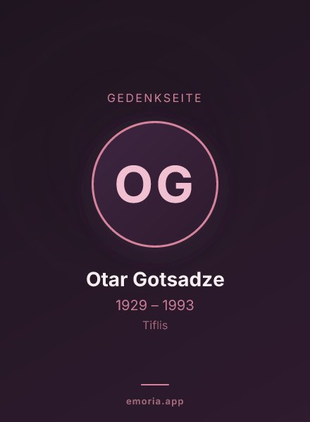 Gedenkportrait von Otar Gotsadze