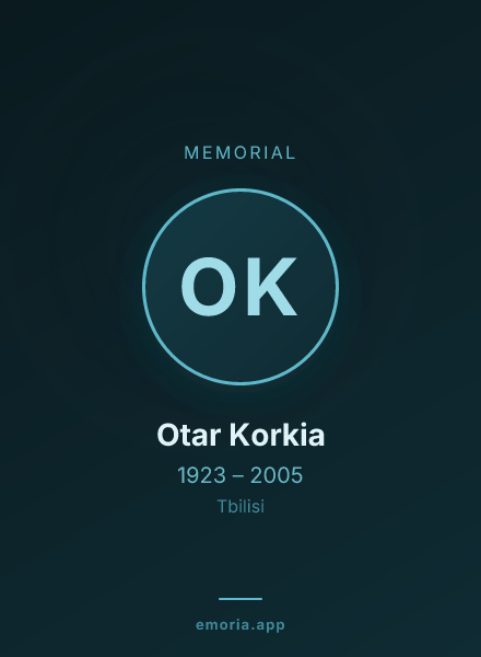 Memorial portrait of Otar Korkia