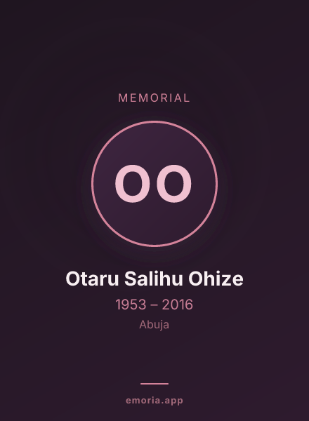 Memorial portrait of Otaru Salihu Ohize