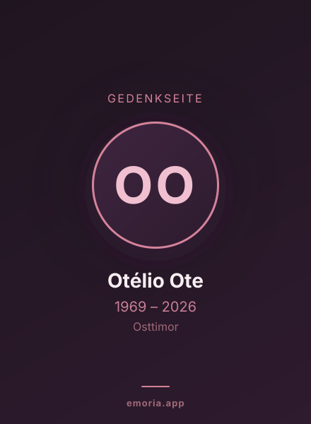 Gedenkportrait von Otélio Ote