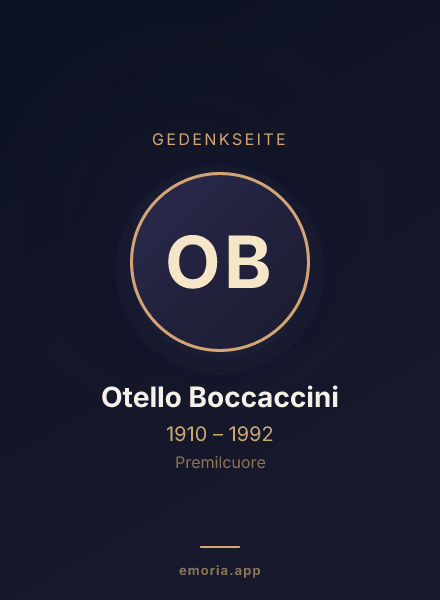 Gedenkportrait von Otello Boccaccini