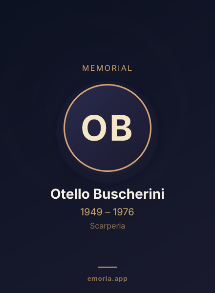 Memorial portrait of Otello Buscherini