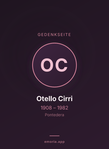 Gedenkportrait von Otello Cirri