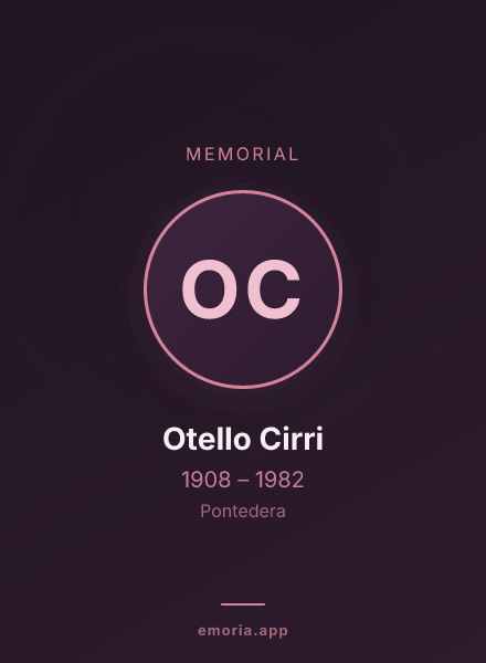 Memorial portrait of Otello Cirri