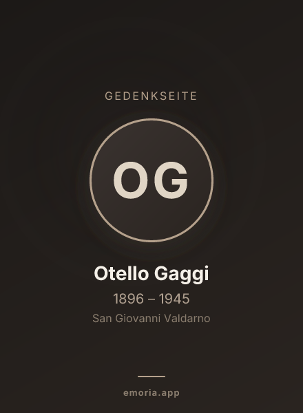 Gedenkportrait von Otello Gaggi