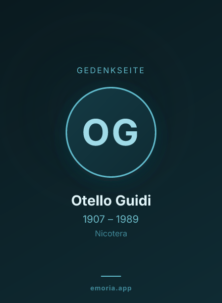 Gedenkportrait von Otello Guidi