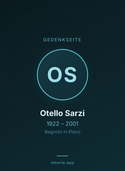 Gedenkportrait von Otello Sarzi