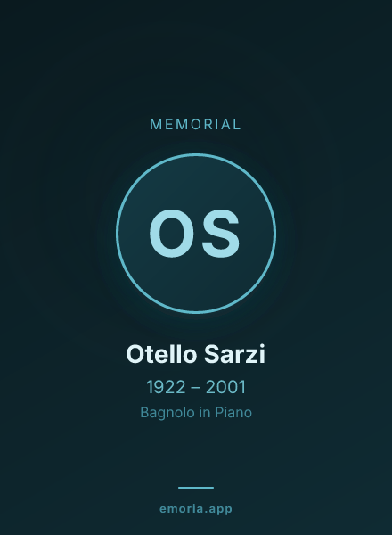 Memorial portrait of Otello Sarzi
