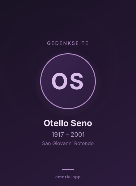 Gedenkportrait von Otello Seno