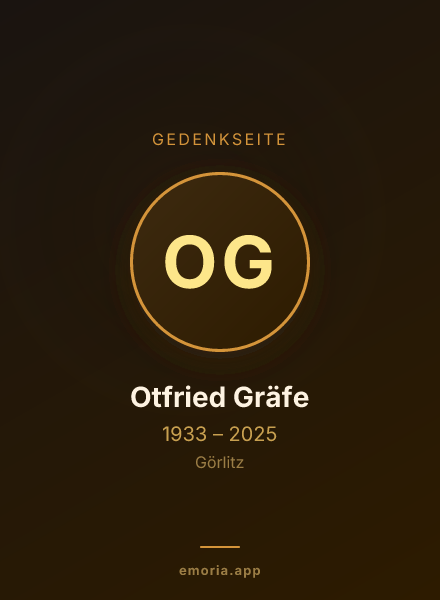 Gedenkportrait von Otfried Gräfe
