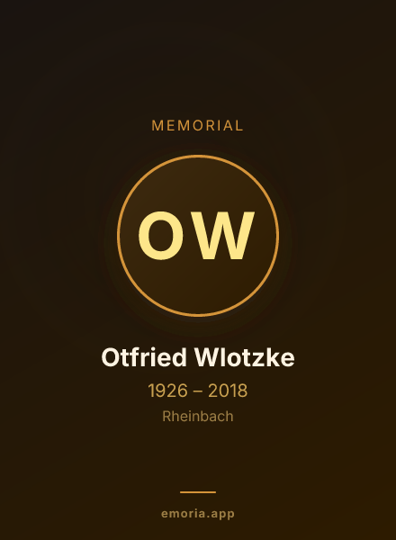 Memorial portrait of Otfried Wlotzke