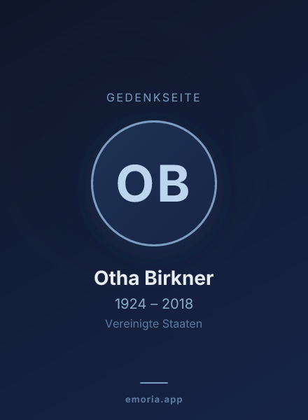 Gedenkportrait von Otha Birkner