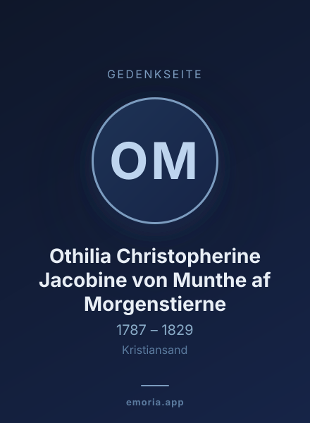 Gedenkportrait von Othilia Christopherine Jacobine von Munthe af Morgenstierne