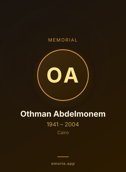 Memorial portrait of Othman Abdelmonem
