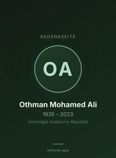 Gedenkportrait von Othman Mohamed Ali