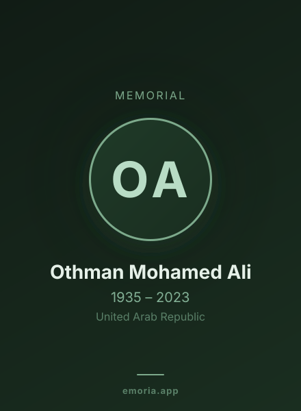 Memorial portrait of Othman Mohamed Ali