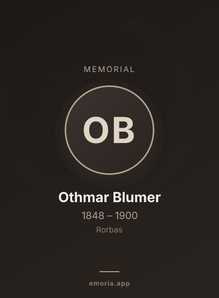 Memorial portrait of Othmar Blumer