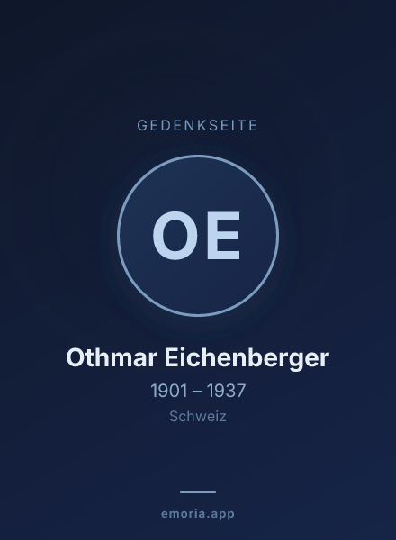 Gedenkportrait von Othmar Eichenberger