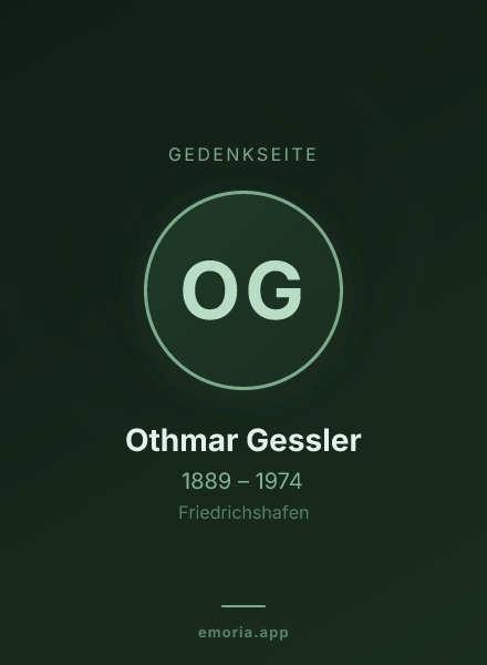 Gedenkportrait von Othmar Gessler