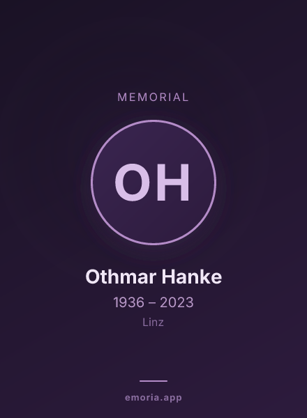 Memorial portrait of Othmar Hanke