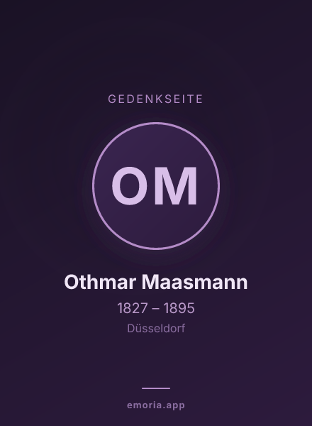 Gedenkportrait von Othmar Maasmann