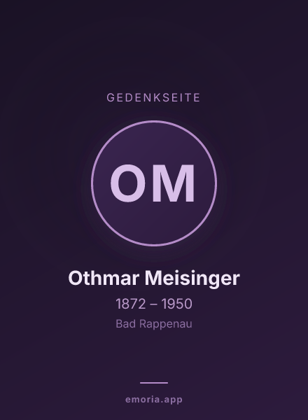 Gedenkportrait von Othmar Meisinger