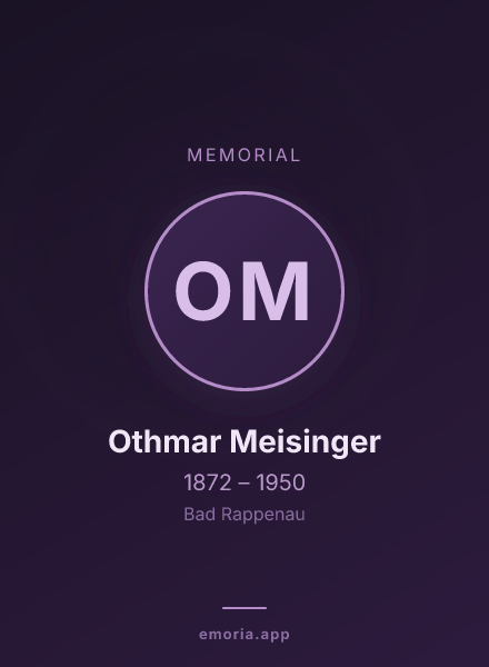 Memorial portrait of Othmar Meisinger