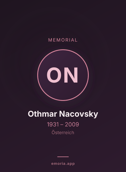 Memorial portrait of Othmar Nacovsky