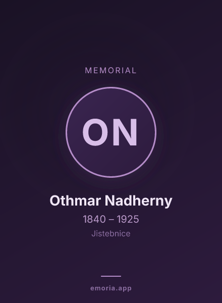 Memorial portrait of Othmar Nadherny