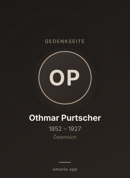 Gedenkportrait von Othmar Purtscher