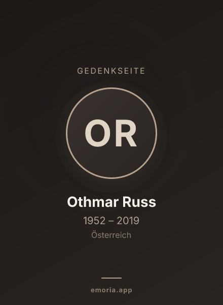 Gedenkportrait von Othmar Russ
