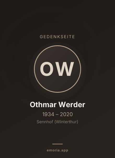 Gedenkportrait von Othmar Werder