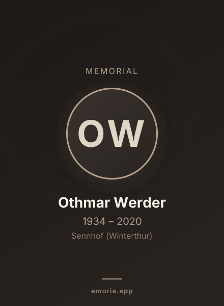 Memorial portrait of Othmar Werder