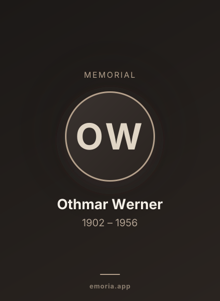 Memorial portrait of Othmar Werner