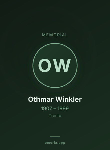 Memorial portrait of Othmar Winkler