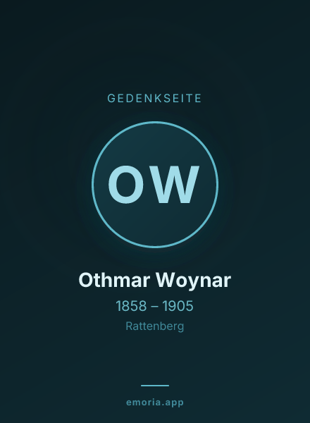 Gedenkportrait von Othmar Woynar
