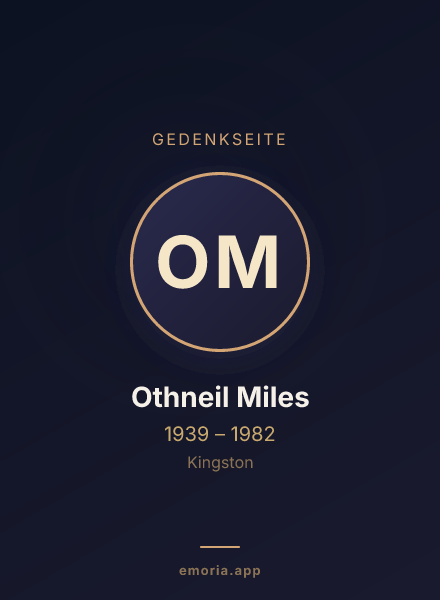 Gedenkportrait von Othneil Miles