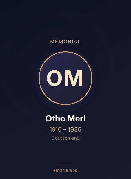 Memorial portrait of Otho Merl