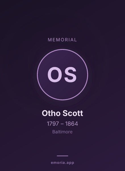 Memorial portrait of Otho Scott