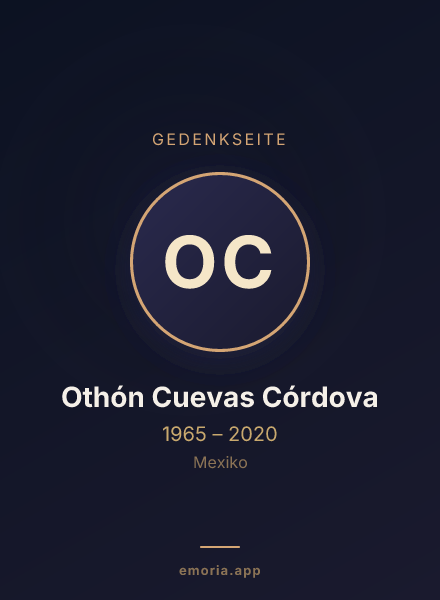Gedenkportrait von Othón Cuevas Córdova