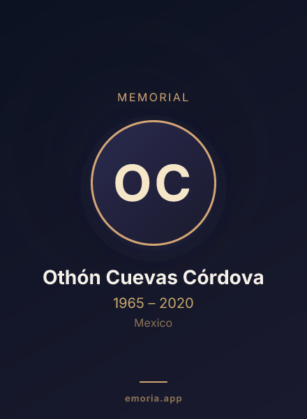 Memorial portrait of Othón Cuevas Córdova