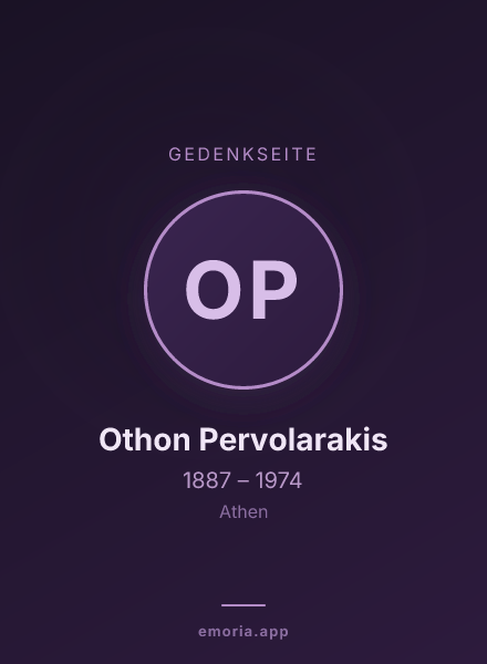 Gedenkportrait von Othon Pervolarakis