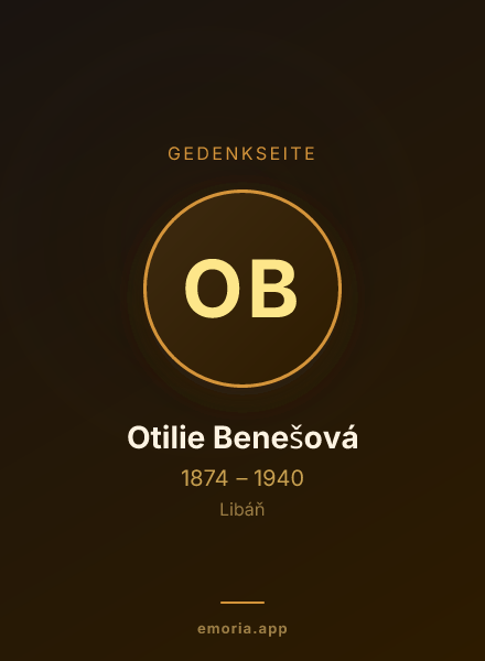 Gedenkportrait von Otilie Benešová