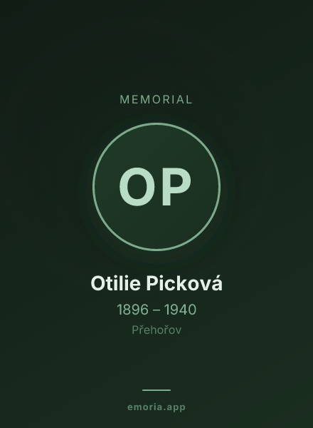 Memorial portrait of Otilie Picková