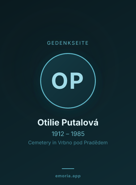 Gedenkportrait von Otilie Putalová